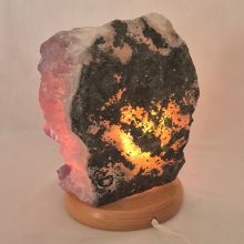 Amethyst-Lampe, Edelstein-Rohsteinlampe, helle Kristall Stein Leuchte komplett mit Elektrik, N330