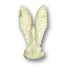 Großer Edelstein-Engel aus Calcit – Zitronengelb, Handgeschnitzt, 18 cm – Schutzengel & Deko