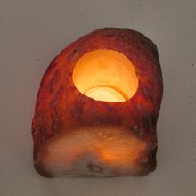 Achat-Edelstein-Teelichthalter, Kerzenhalter zur Dekoration, als Geschenk, für Sammler, N113