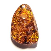 Bernstein-Anhänger – baltischer Amber, gebohrter Amber Stein in unregelmäßiger Form, N394
