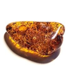 Bernstein-Anhänger – baltischer Amber, gebohrter Amber Stein in unregelmäßiger Form, N394