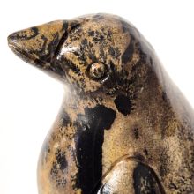 Pinguin Steintier Figur, Edelstein Jaspis, Höhe ca. 8 cm, Dekoration