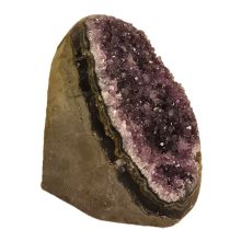 Amethyst Standobjekt, polierte Amethyst-Druse, kleine Edelstein Geode, ca.270-310g