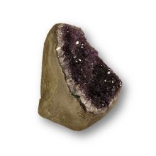 Amethyst Standobjekt, polierte Amethyst-Druse, kleine Edelstein Geode, ca.200-240g