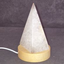 Achat Obelisk mit LED-Leuchtsockel, Edelstein Spitze beleuchtet, Deko-Lampe, N309