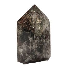 Gartenquarz Spitze, Garden Quartz Tower, Bergkristall mit Landschafts-Einschlüssen, Chloritquarz, Phantomquarz, N186