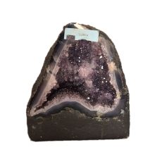 Amethyst Geode, Kapelle, klassische Amethyst Druse mit violetten, kleinen Kristall-Spitzen, N190