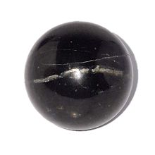 Schungit Steinkugel, kleine Edelstein-Kugel, ca. 20mm Durchmesser, Handschmeichler, Schutzstein