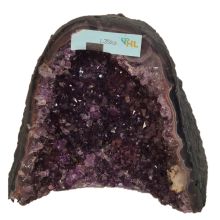Amethyst Druse aus Brasilien – Dunkle Amethyst Kristallspitzen, Naturbelassene kleine Geode, N135