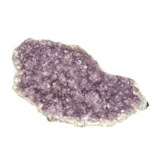 Amethyst Drusenstück hellviolett, natürliche Kristallstufe, Ladeschale, Edelstein Dekoration Sammlerstück, N598
