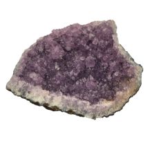 Amethyst Drusenstück hellviolett, natürliche Kristallstufe, Edelstein Dekoration Sammlerstück, N420