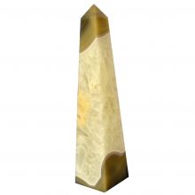 Obelisk aus Achat Edelstein, großes Standobjekt aus grau gemasertem Achat Kristall Reiki Stein
