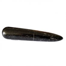 schwarzer Turmalin Edelstein Massage-Griffel ca.8 cm | Schörl Massagestab groß | Edelstein-Massagen mit einem wunderschönen Heilstein-Griffel aus schwarzem Turmalin